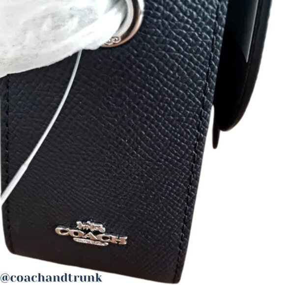 COACH Leather Gemma Deep Blue Forest Green Sparkling Crystals Apple Buckle NWT - Picture 5 of 15